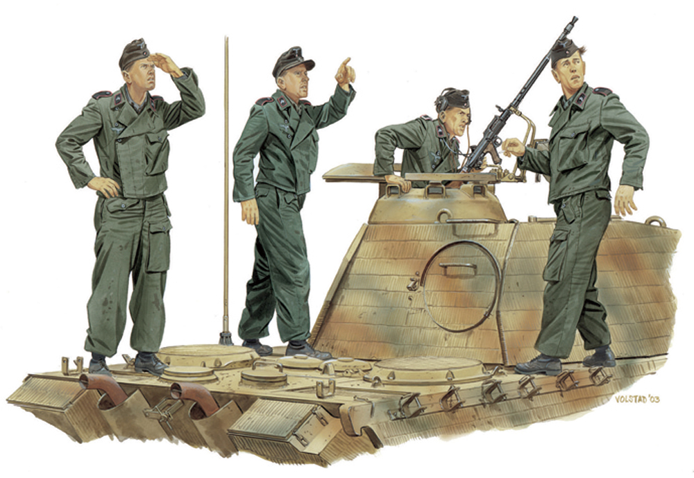 1/35 WW.II ドイツ軍 戦車兵 対空警戒!!（フランス 1944） [DR6191 