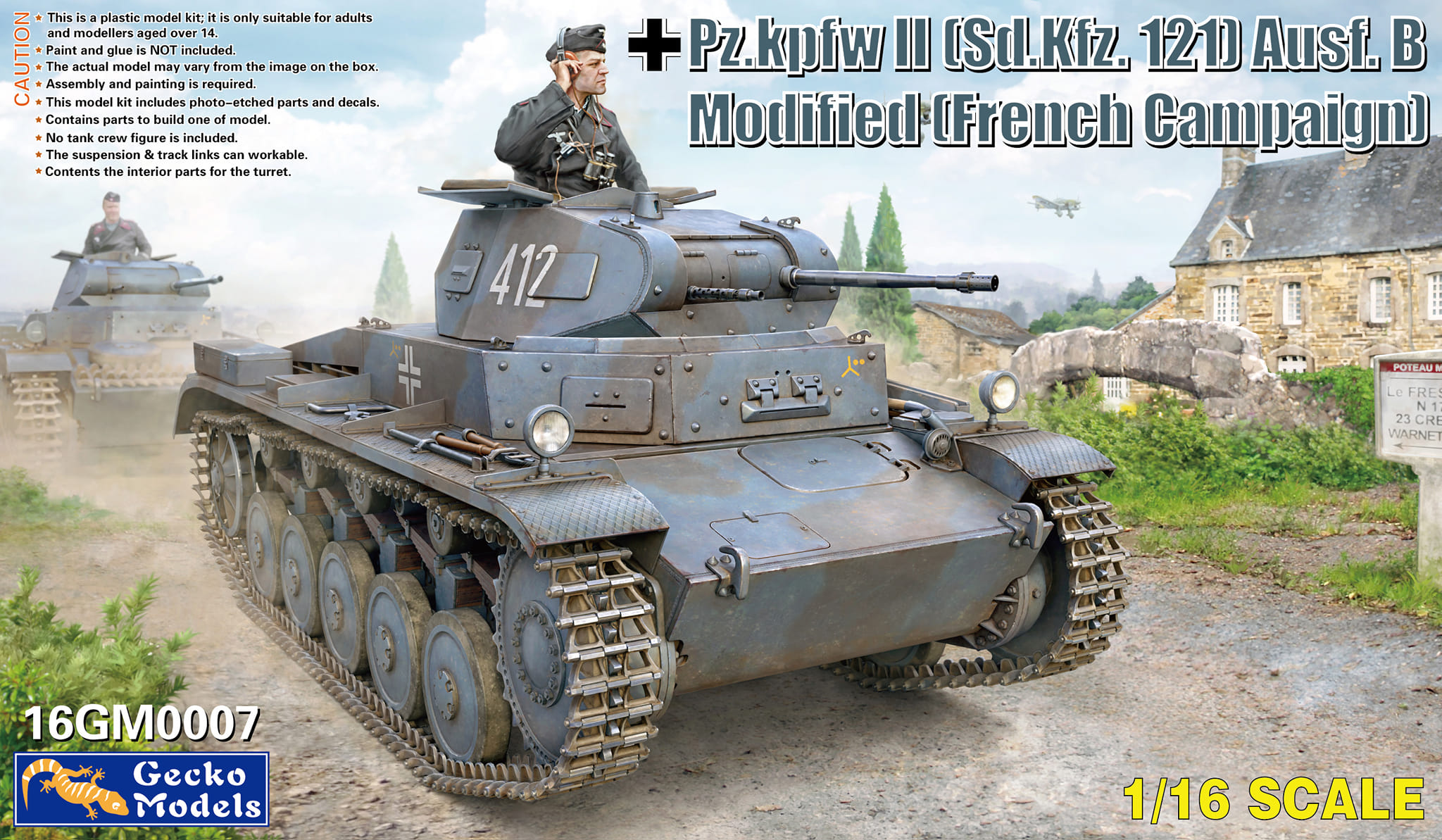 1/16 Ⅱ号戦車 Sd.Kfz.121 c型、A/B/C改造型 (フランス戦線 