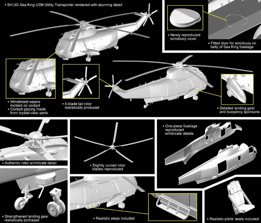 サイバーホビー 1/72 アメリカ海軍 輸送・汎用型ヘリ シーキング SH-3G