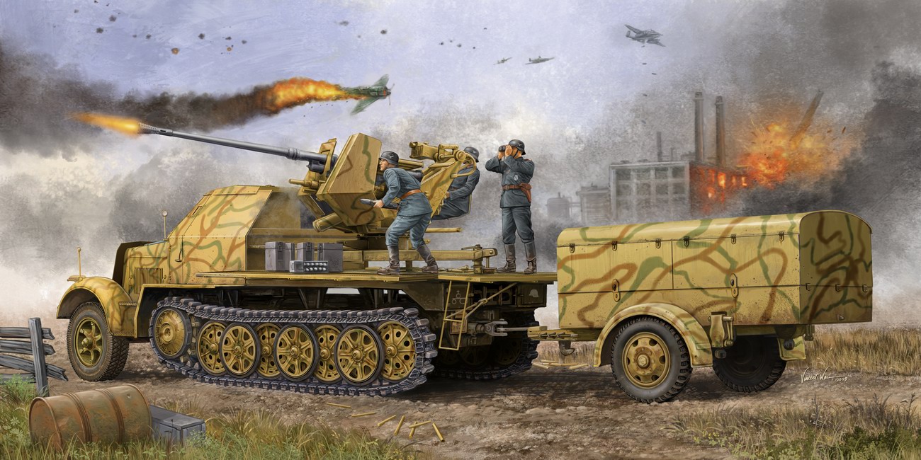 1/35 ドイツ軍 8ｔハーフトラック Flak37/37mm対空機関砲搭載型