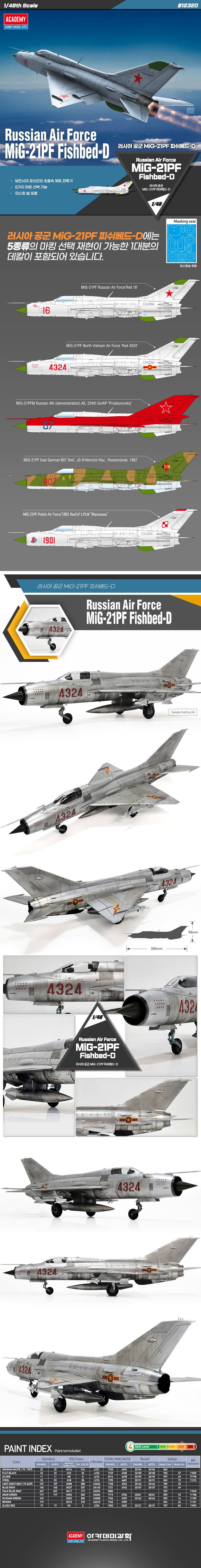 1/48 MiG-21PF フィッシュベッドD