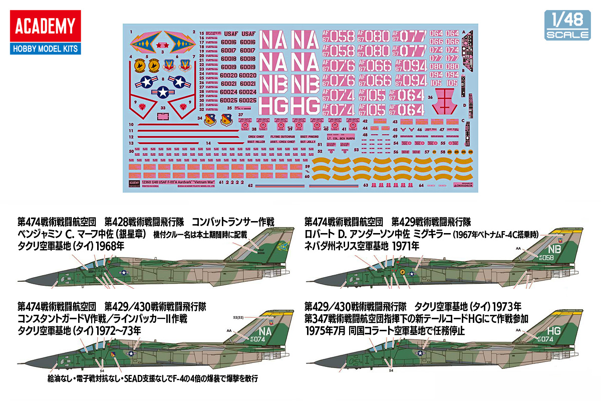 【予約する】　1/48 F-111A アードヴァーク "ベトナム"