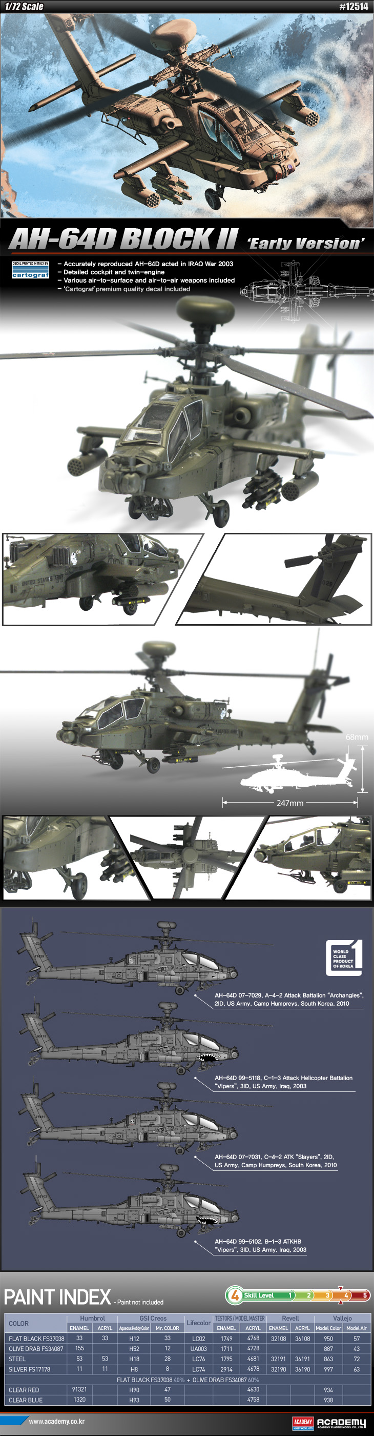 1/72 AH-64D アパッチ ブロック2 初期型