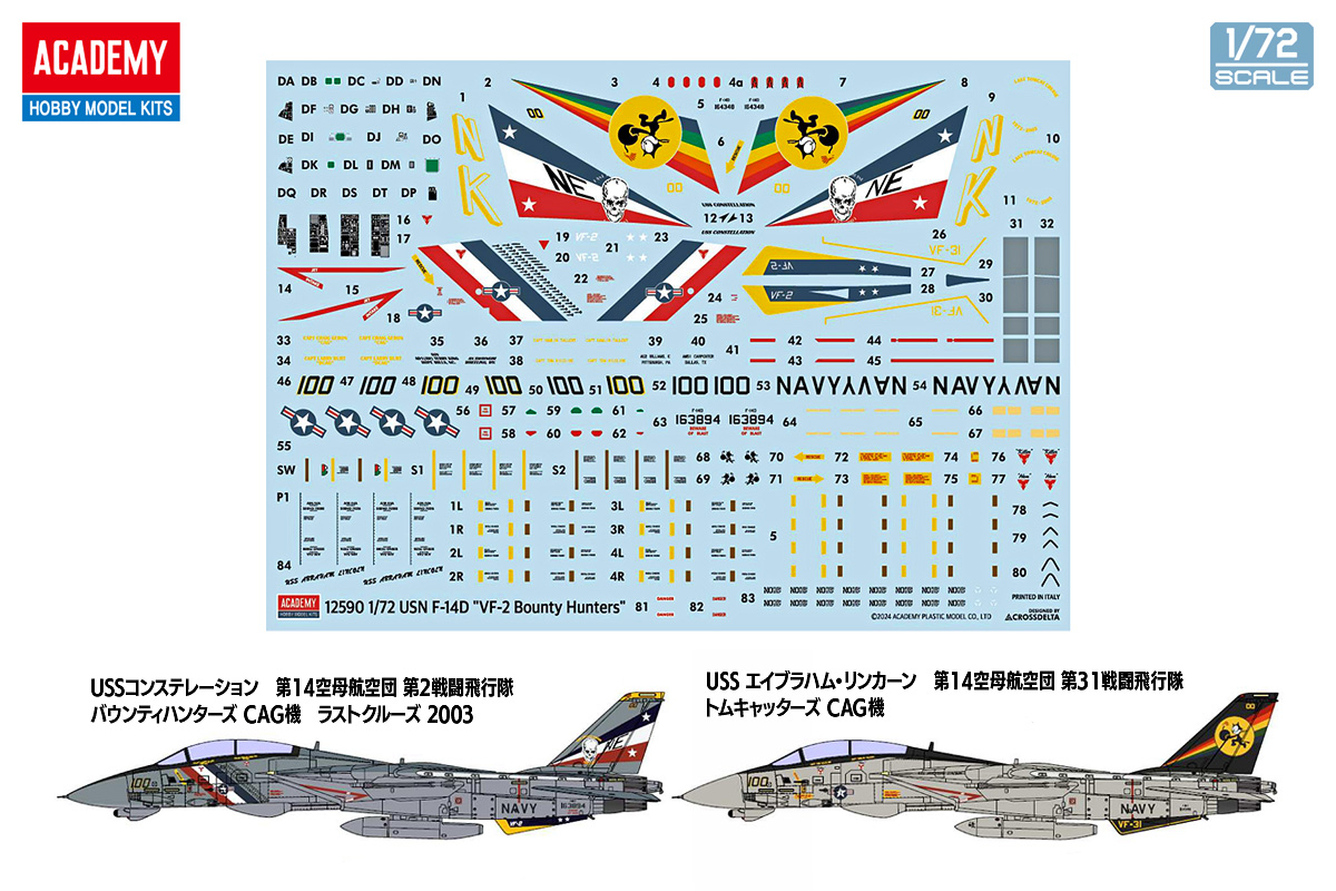 1/72 F-14D スーパートムキャット "VF-2 バウンティハンターズ”