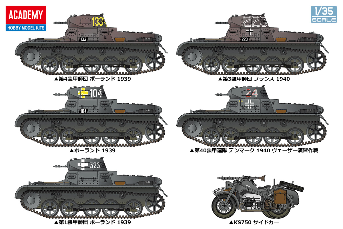 【予約する】　1/35 Ⅰ号戦車B型&KS750サイドカー