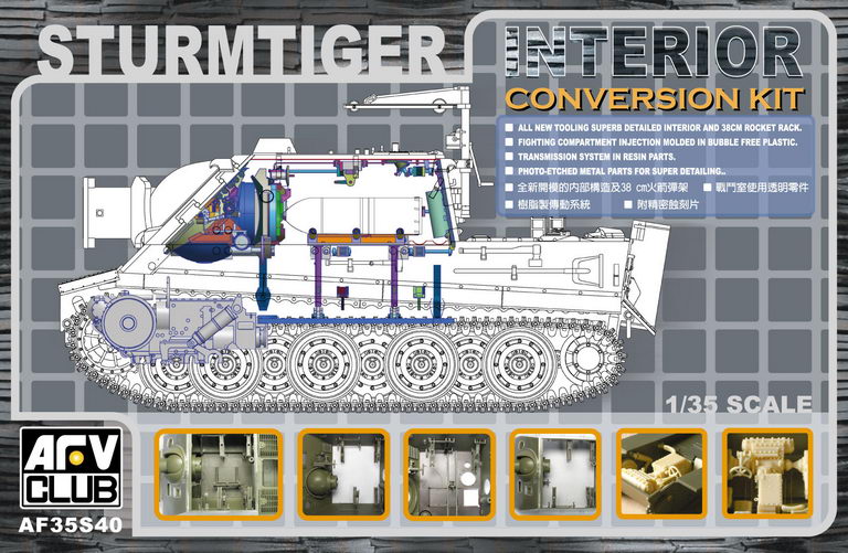 1/35　シュツルムタイガー インテリア内部パーツセット