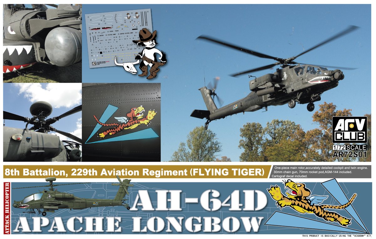1/72　AH-64D アパッチ ロングボウ ※キットはアカデミー社製