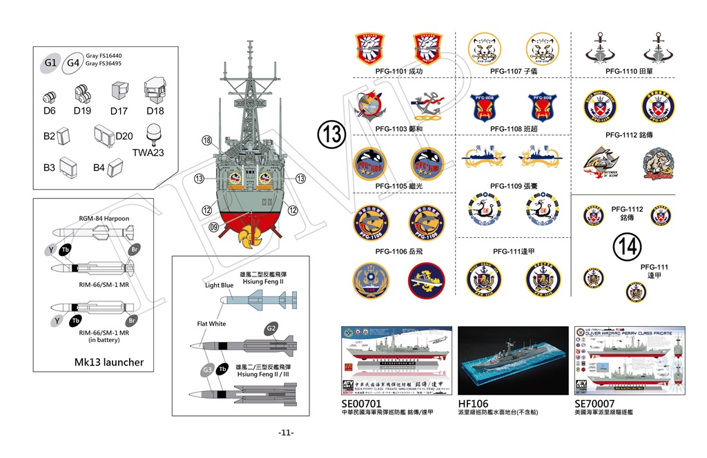 【予約する】　1/700　中華民国海軍 成功級フリゲート 雄風2/3型装備 - ウインドウを閉じる