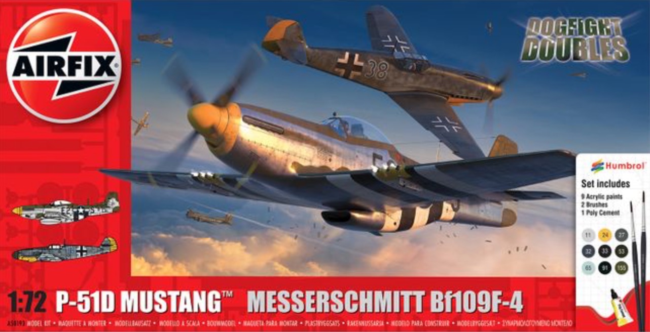 1/72　P-51D マスタング vs メッサーシュミット Bf109F-4 コンボスターターセット