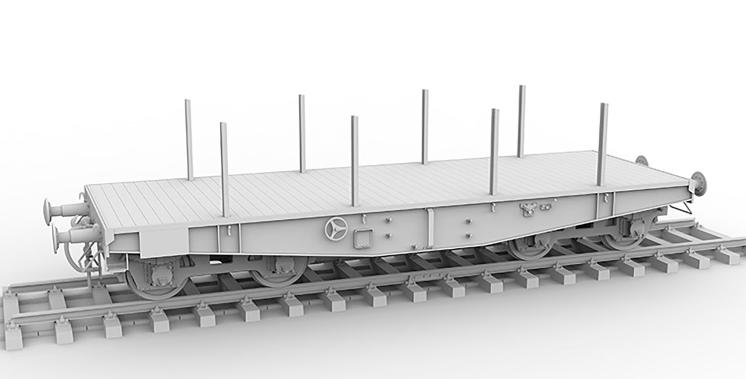 1/35 WW.II ドイツ軍 50t平台貨車 プラットフォームワーゲン SSys型