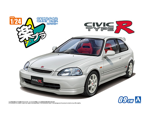 1/24　EK9 シビック タイプR 1997 チャンピオンシップホワイト