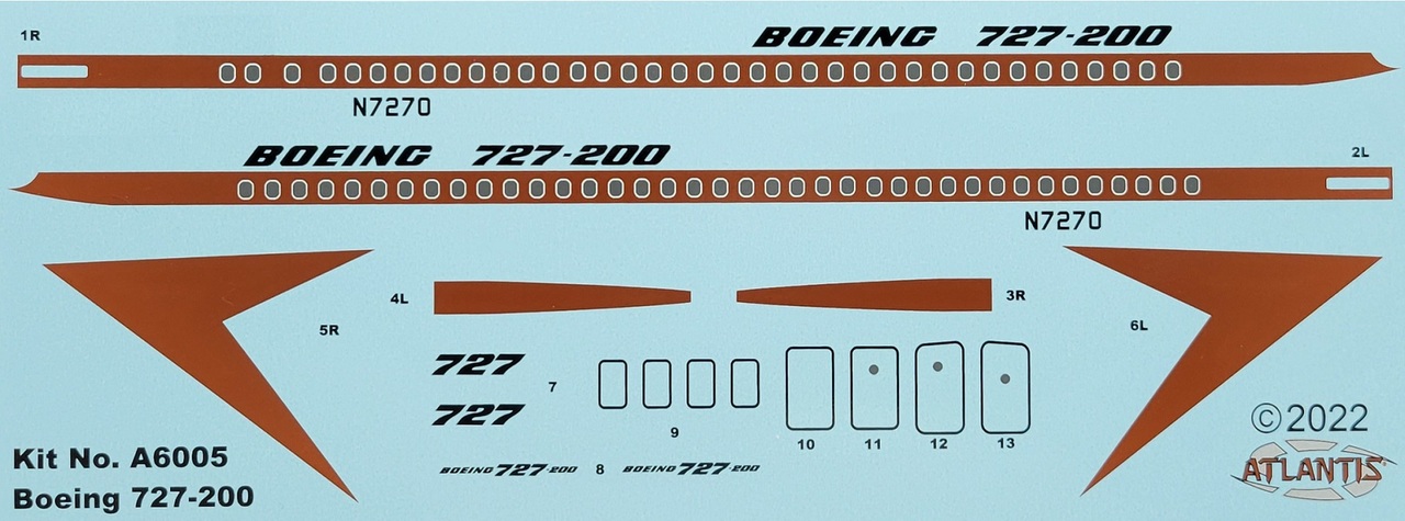 1/96 ボーイング 727 "プロトタイプマーキング" - ウインドウを閉じる