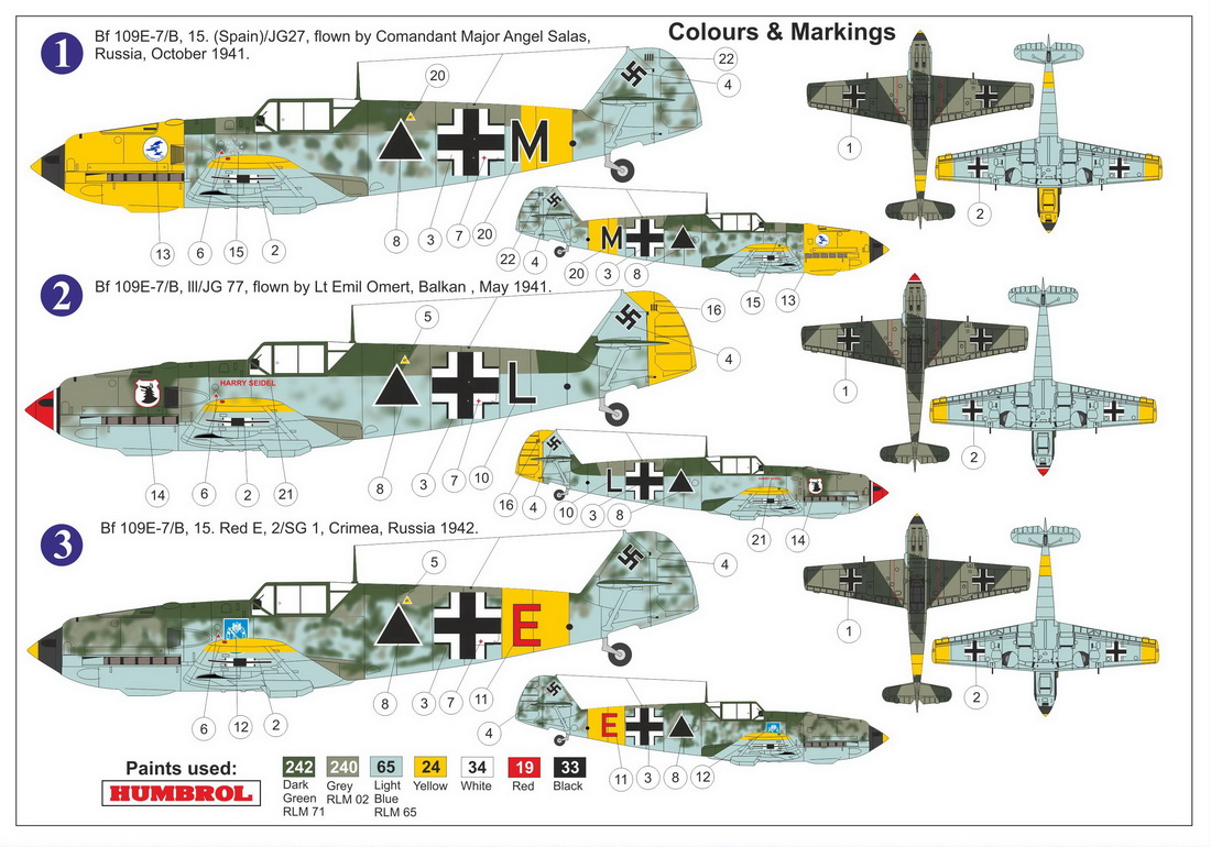 1/72 Bf109E-7/B ｢エミールの戦い｣ - ウインドウを閉じる