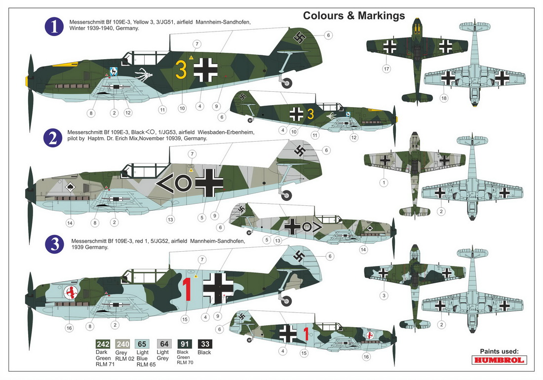 1/72 Bf109E-3 ｢まやかし戦争 1939年｣ - ウインドウを閉じる