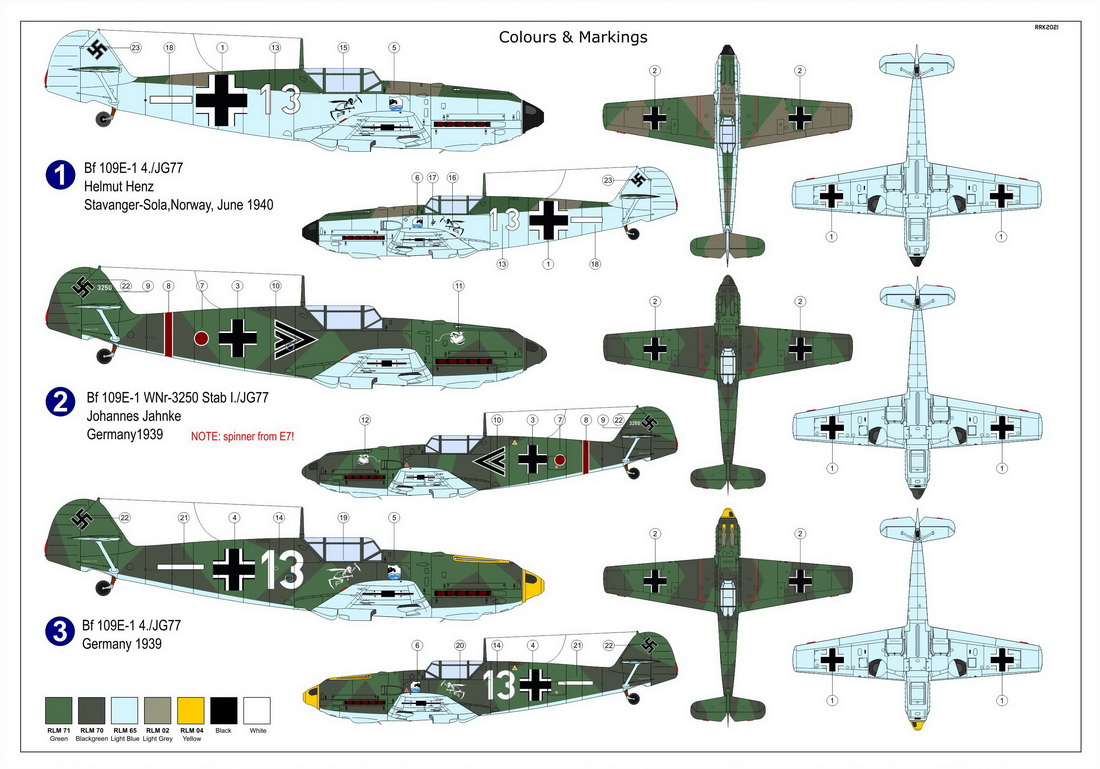 1/72 Bf109E-1 「JG.77」