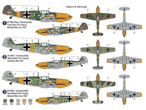 1/72 Bf109E-7/Trop "クロアチアンイーグルズ”