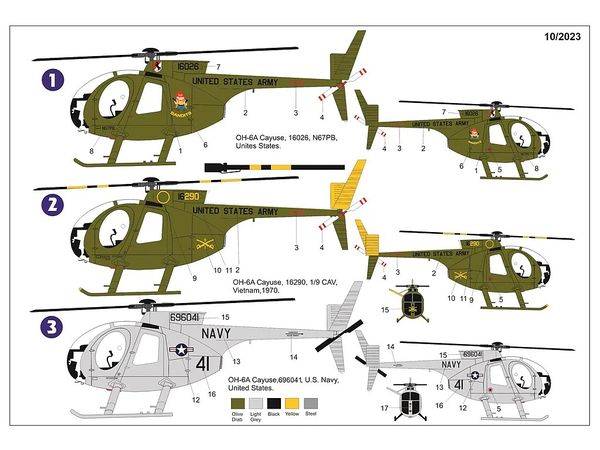 1/72 ヒューズ OH-6A "カイユース" - ウインドウを閉じる