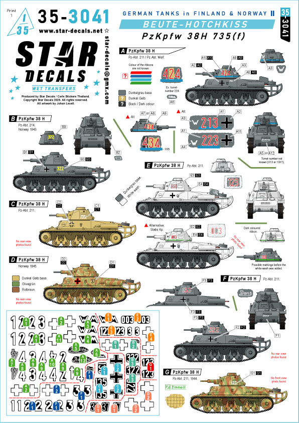 1/35 WWII ドイツ 北方戦線の戦車 フィンランド/ノルウェーのドイツ戦車＃2 鹵獲オチキスH38軽戦車Pz.Kpfw.3