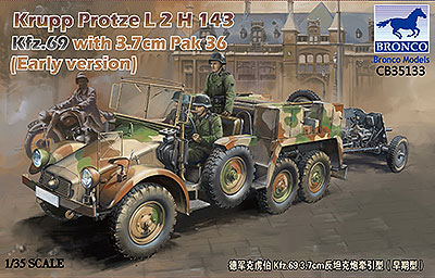 1/35　独・クルップ・プロッツェKfz.69初期型+3.7cmPak36対戦車砲 - ウインドウを閉じる
