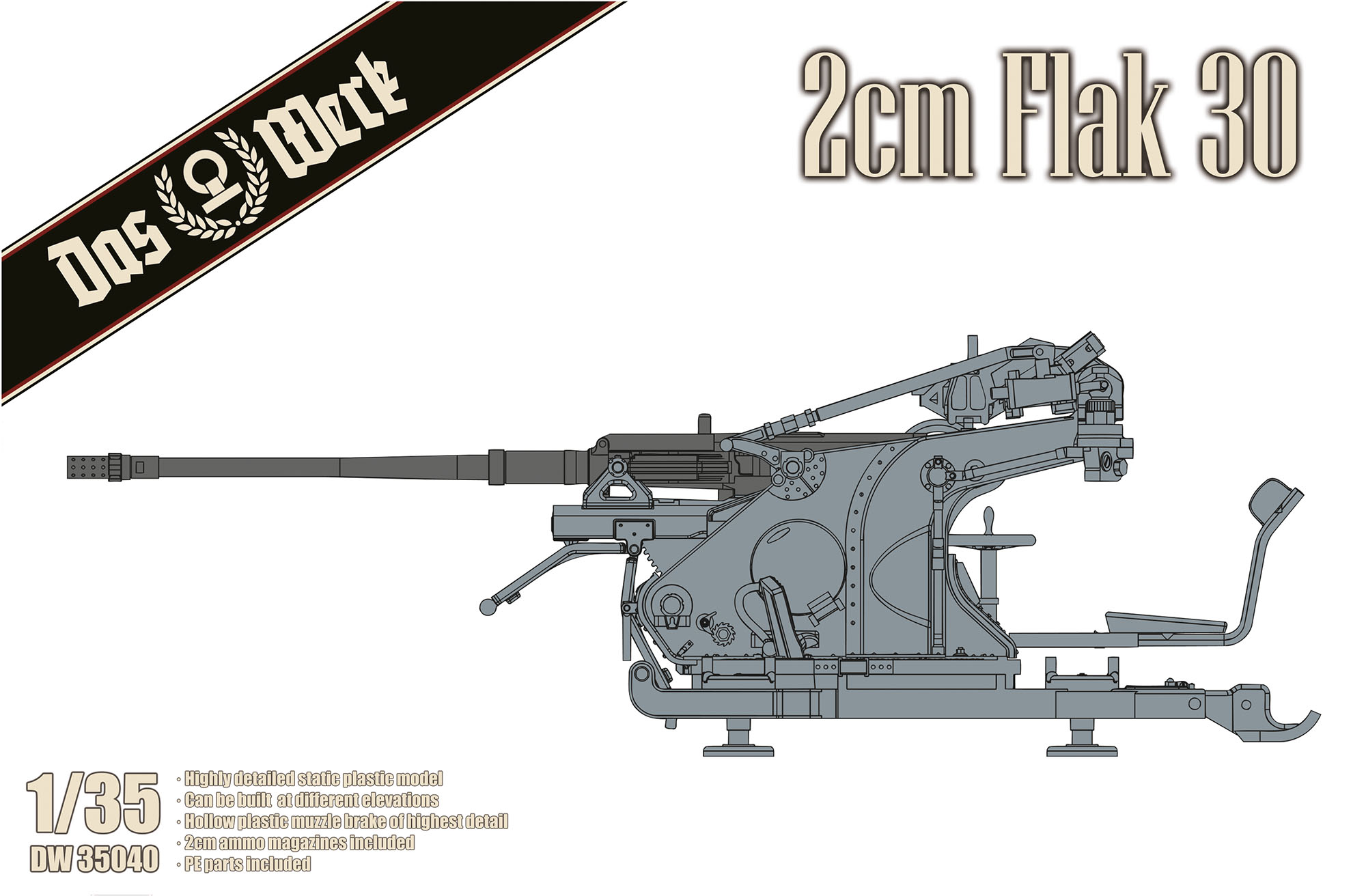 【予約する】　1/35 ドイツ軍 2cm Flak 30 高射砲