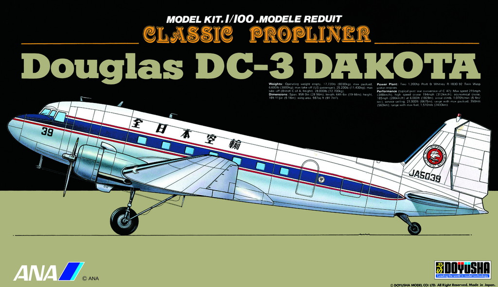 1/100 Douglas DC-3 DAKOTA ANA