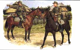 1/35 WW.II ドイツ武装親衛隊 第8騎兵師団　フロリアン・ガイエル 騎兵 （フィギュア&馬 2組みセット） - ウインドウを閉じる
