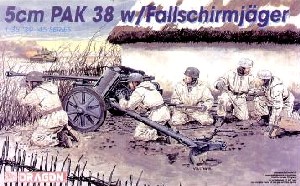 1/35 WW.II ドイツ軍 5cm 対戦車砲 Pak38 w/降下猟兵