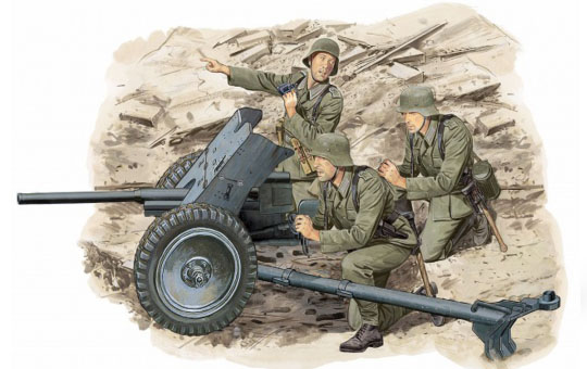 1/35 WW.II ドイツ軍 3.7cm Pak35/36 w/砲兵