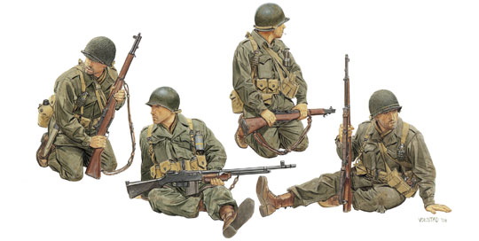 1/35 WW.II アメリカ軍 戦車跨乗兵 （フィギュア4体セット）Gen2 1944-45