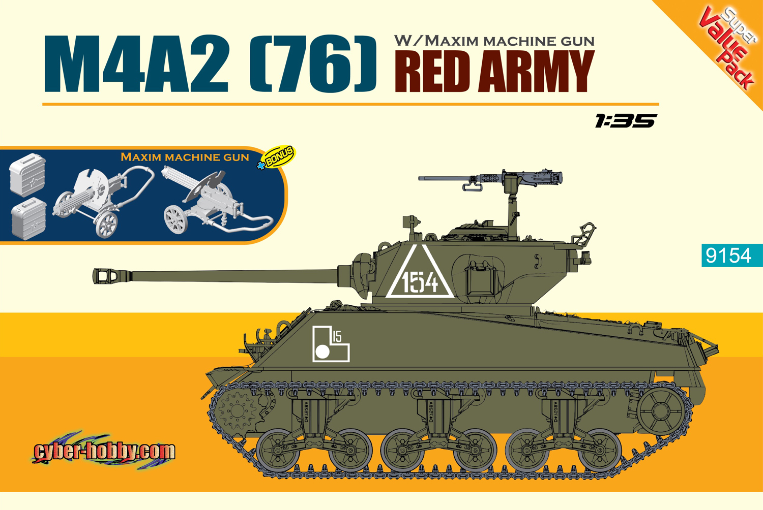 1/35 WW.II ソビエト軍 M4A2(76)シャーマン レッドアーミー - ウインドウを閉じる