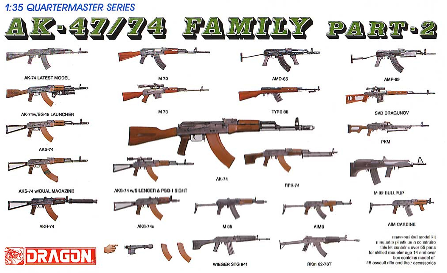 1/35 ソビエト軍ウエポンセット AK-47/74 ライフルファミリー Part.2