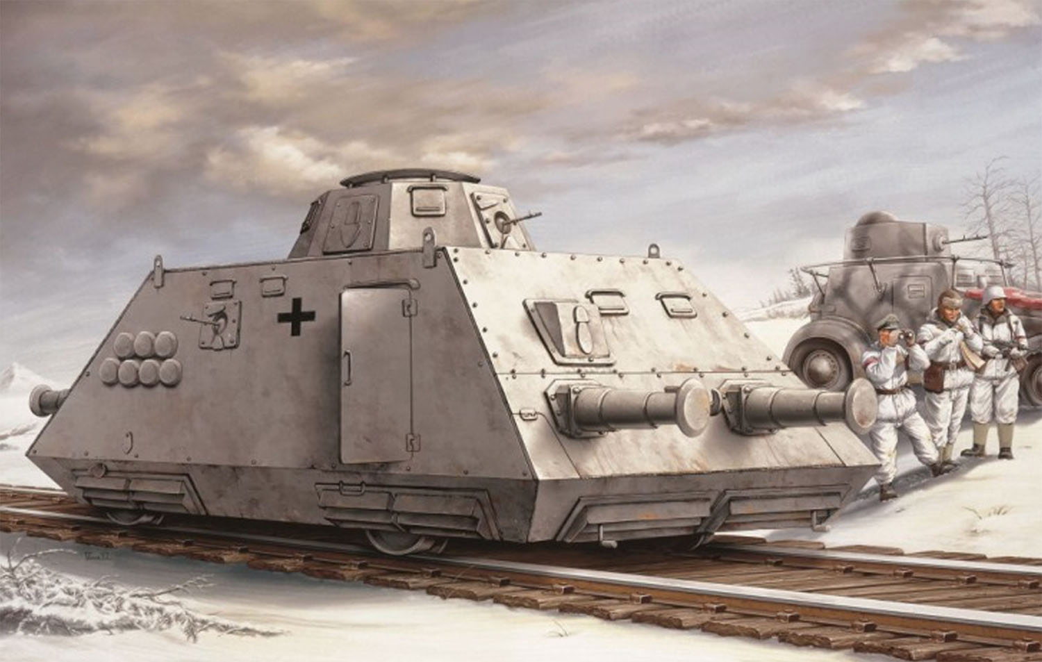 1/35 WW.II ドイツ軍 重装甲偵察列車 兵糧輸送車 - ウインドウを閉じる