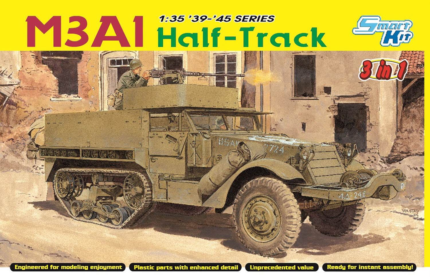 1/35 WW.II アメリカ軍 M3A1 ハーフトラック 3in1 フィギュア/装備品付属