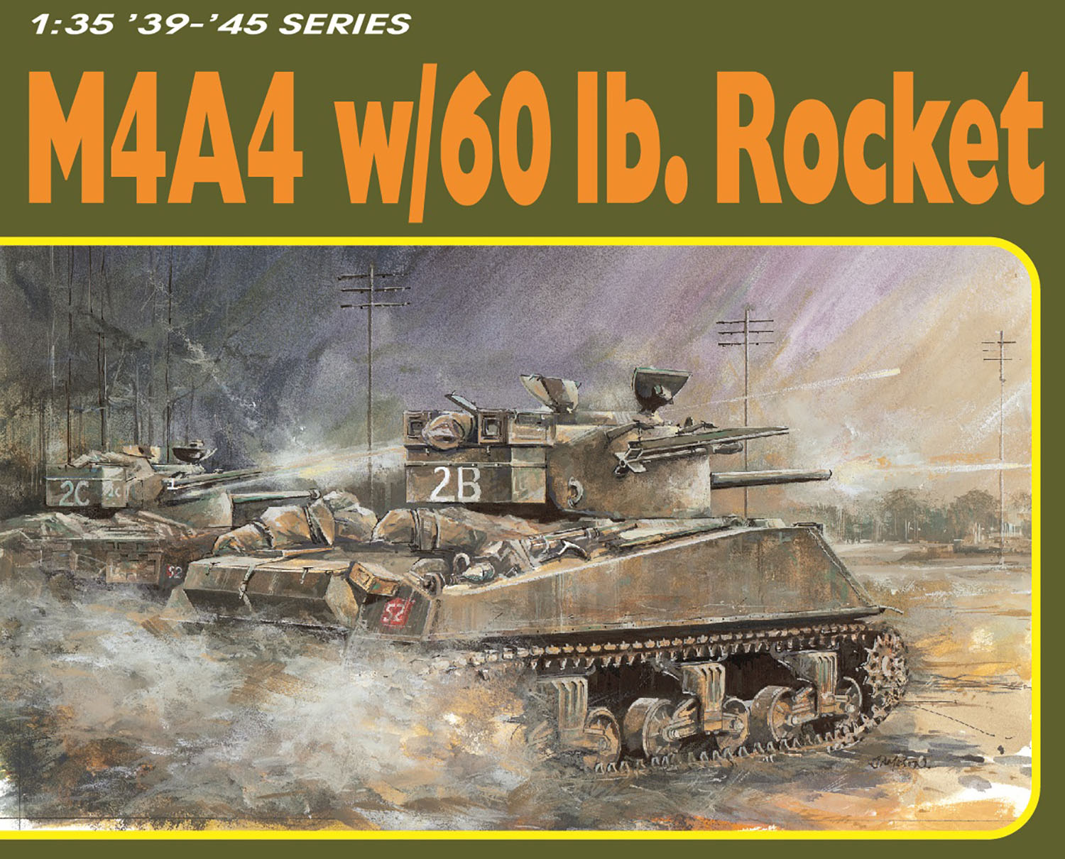 1/35 WW.II イギリス軍 M4A4 シャーマン 60ポンドロケット弾搭載型 アルミ砲身/フィギュア/3Dプリント付属 豪 - ウインドウを閉じる