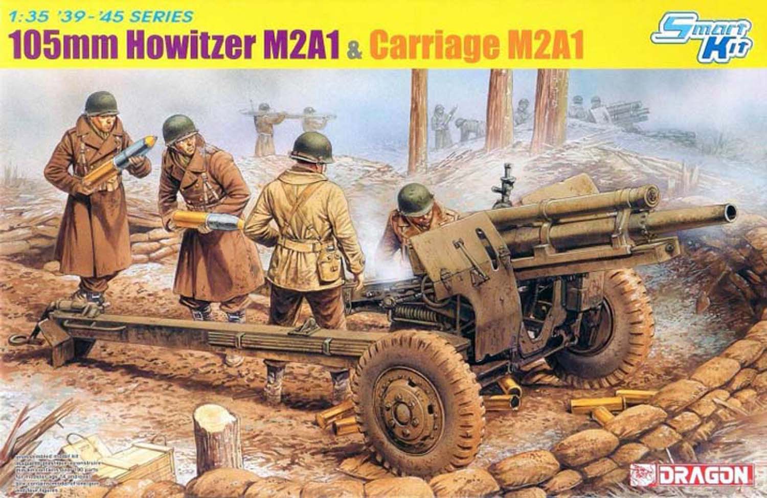 1/35 WW.II アメリカ軍 M2A1 105mm 榴弾砲 & 砲兵