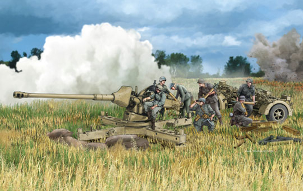 1/35 WW.II ドイツ軍 88mm対戦車砲 Pak43/3 L71 w/簡易砲架 - ウインドウを閉じる