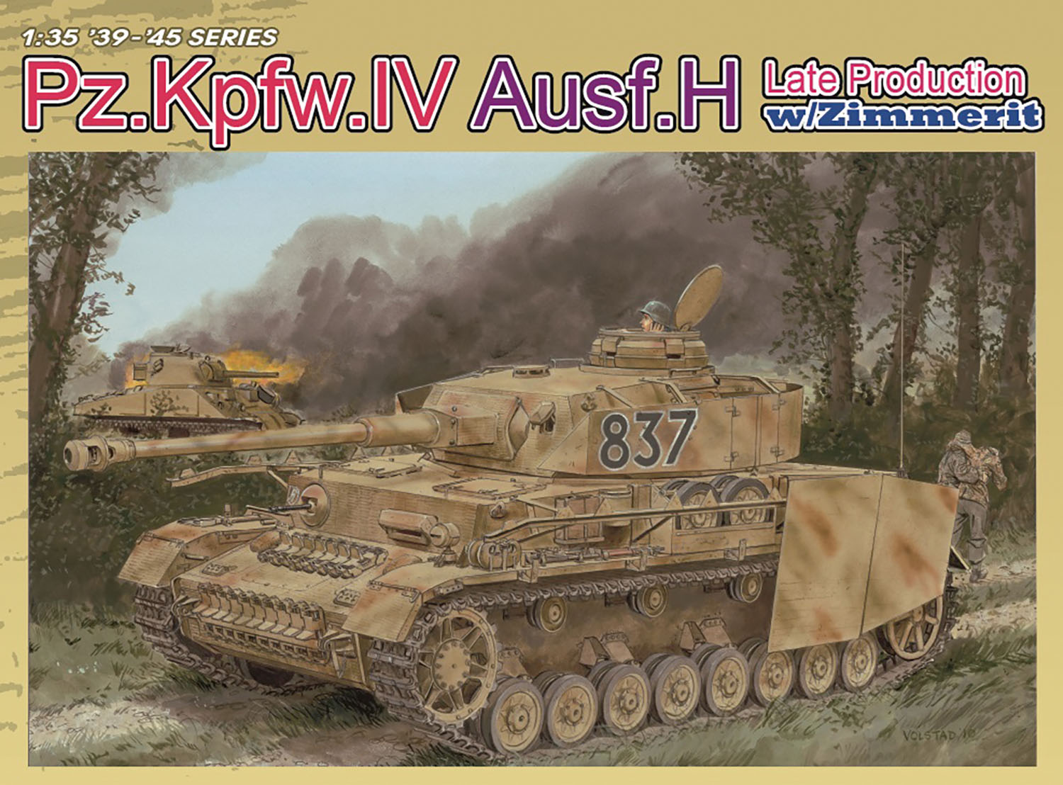1/35 WW.II ドイツ軍 IV号戦車H型後期生産型ツィンメリットコーティング付き マジックトラック/アルミ砲身/3Dプリン