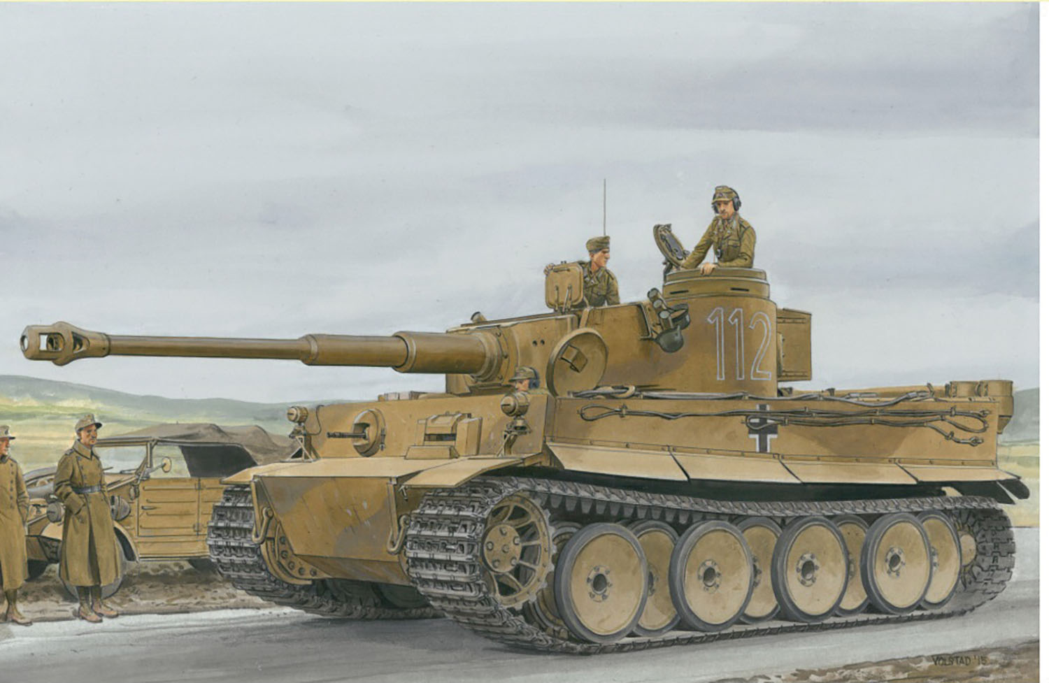1/35 WW.II ドイツ軍 ティーガーI 極初期生産型 "チュニジア戦線 1942" マジックトラック/アルミ砲身付属 豪 - ウインドウを閉じる