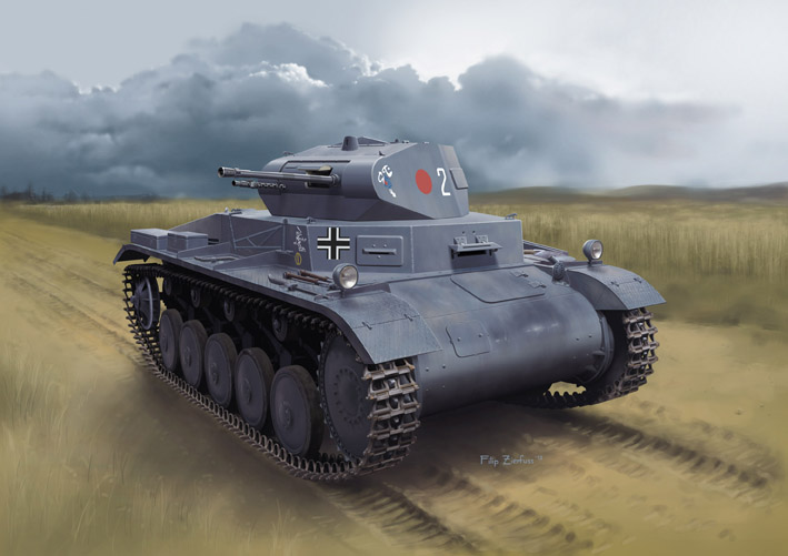 1/35 WW.II ドイツ軍 II号戦車A型 w/インテリアパーツ - ウインドウを閉じる