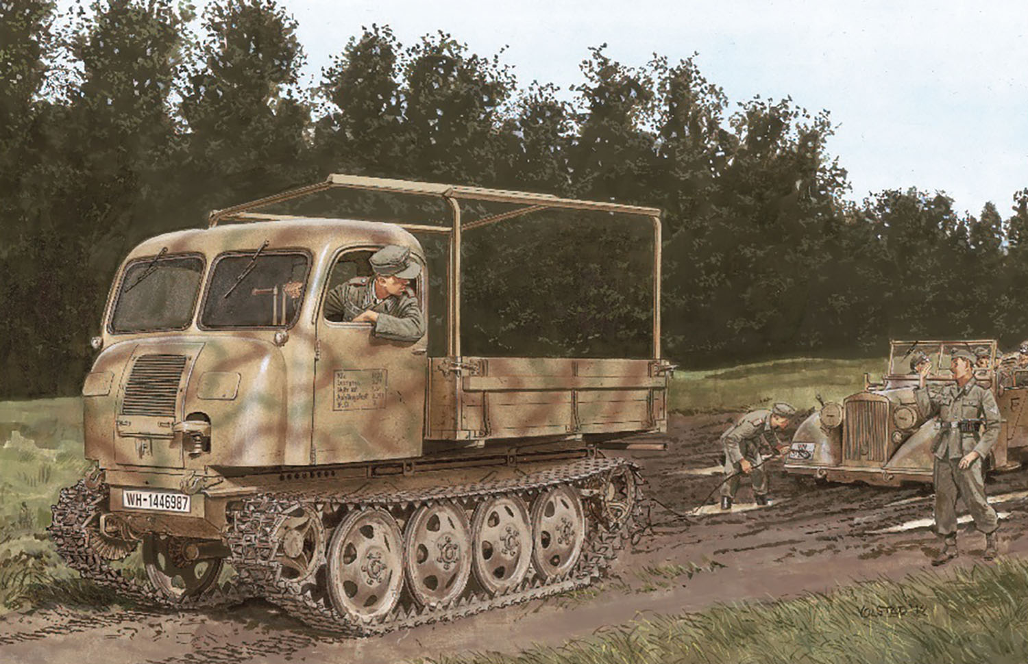 1/35 WW.II ドイツ軍 RSO/01 タイプ470 汎用トラクター マジックトラック/雪上/泥濘地用トラックパッド/ゴリ