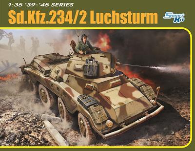 1/35 WW.II ドイツ軍 8輪重装甲車 Sd.Kfz.234/2 ルクス砲塔装備 金属製車幅ポール/金属製発煙弾発射機&発