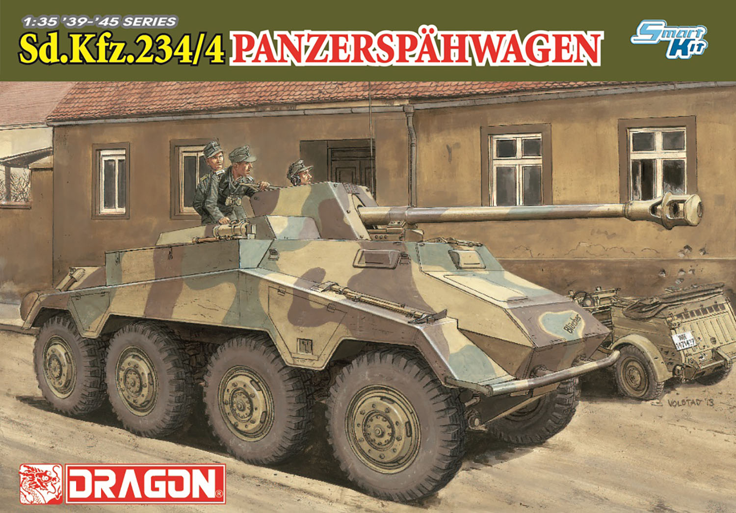 1/35 WW.II ドイツ軍 8輪重装甲車 Sd.Kfz.234/4 パックワーゲン アルミ砲身/3Dプリントパーツ/金属パー