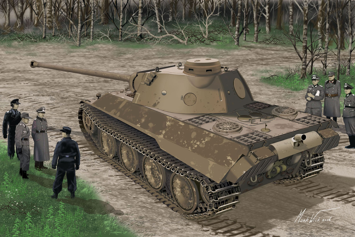 1/35 WW.II ドイツ軍 パンターD型V2 量産試作タイプ(スマートキット) - ウインドウを閉じる