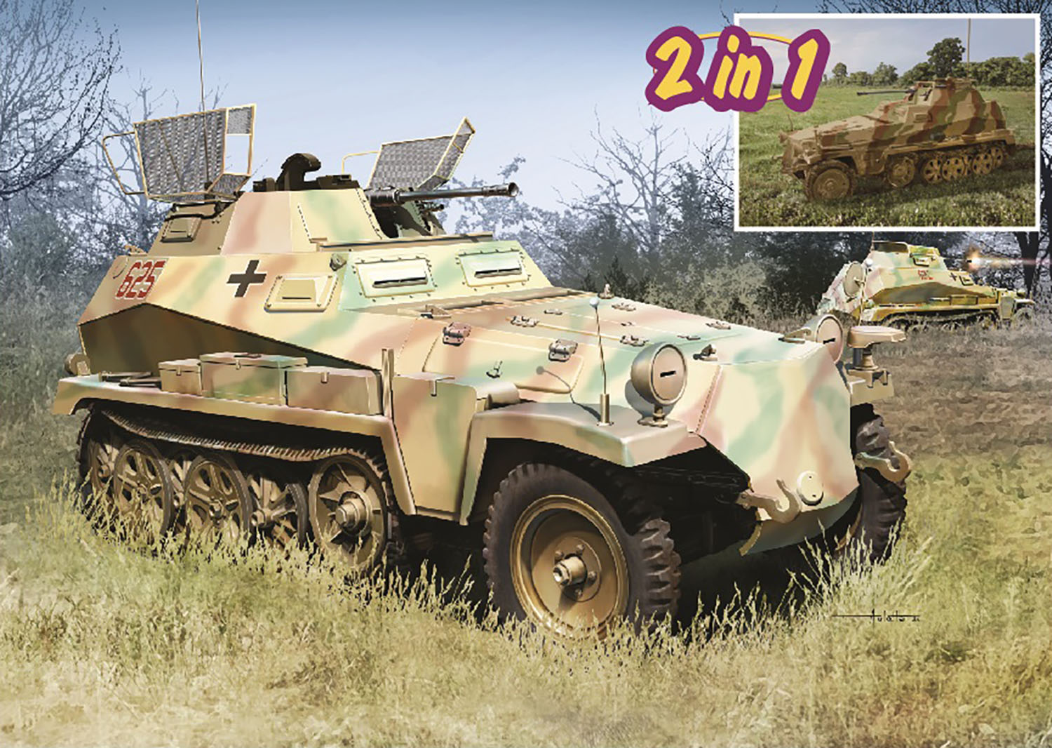 【予約する】　1/35 WW.II ドイツ軍 Sd.Kfz.250/9 2cm砲搭載装甲偵察車 Sd.Kfz. 250/Z車体付