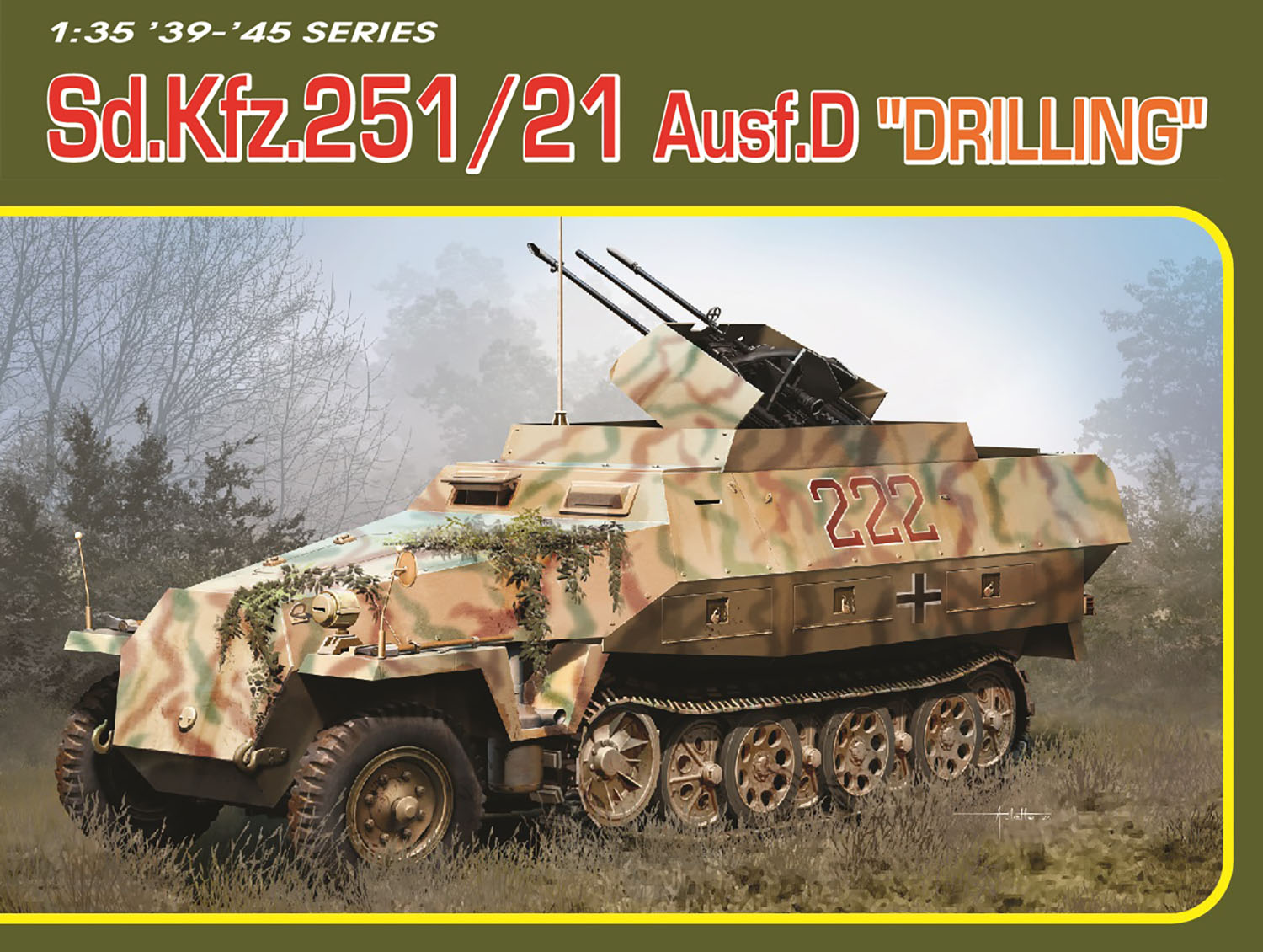 【予約する】　1/35 WW.II ドイツ軍 Sd.Kfz.251/21 D型 対空自走砲 ドリリング アルミ製砲口/EZトラッ - ウインドウを閉じる