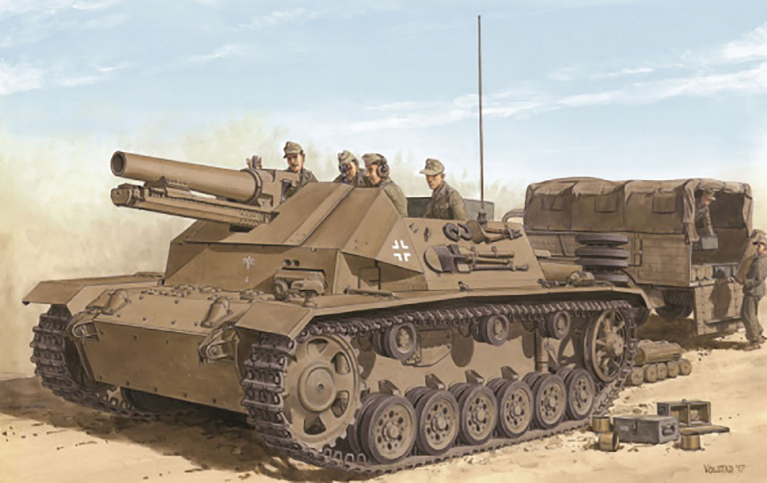 1/35 WW.II ドイツ アフリカ軍団 III号15cm　s.IG.33 搭載 自走榴弾砲 マジックトラック/アルミ砲身付属