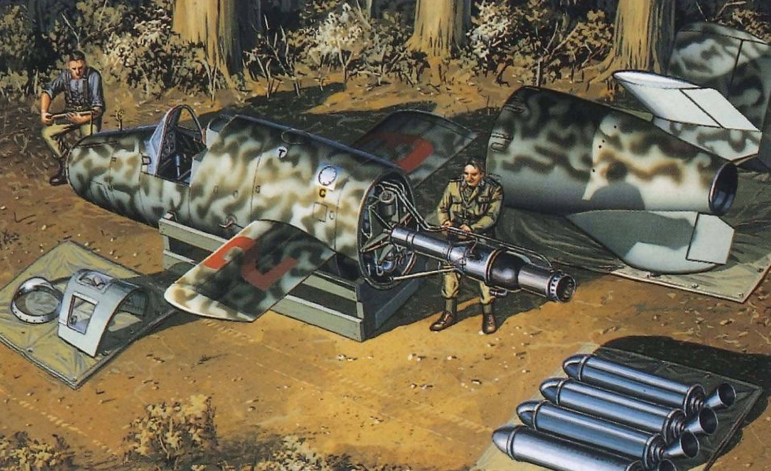 【予約する】　1/48 WW.II ドイツBa349A ナッター HWK-109/509エンジン & クルーフィギュア付属