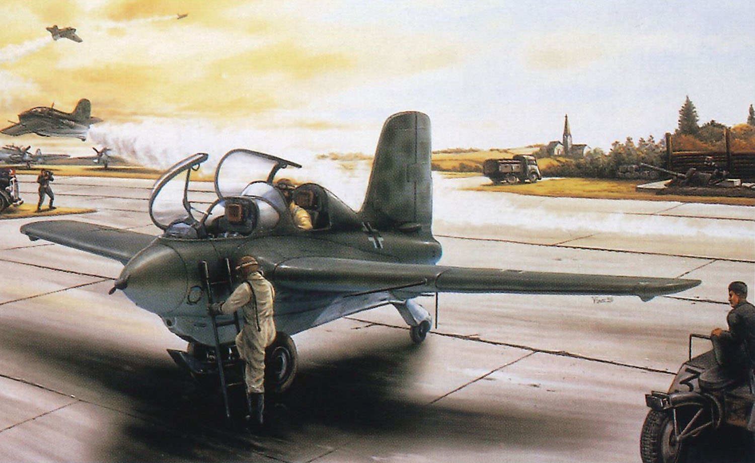 【予約する】　1/48 WW.II ドイツ軍 メッサーシュミット Me163S-1 ハビヒト 複座練習機型