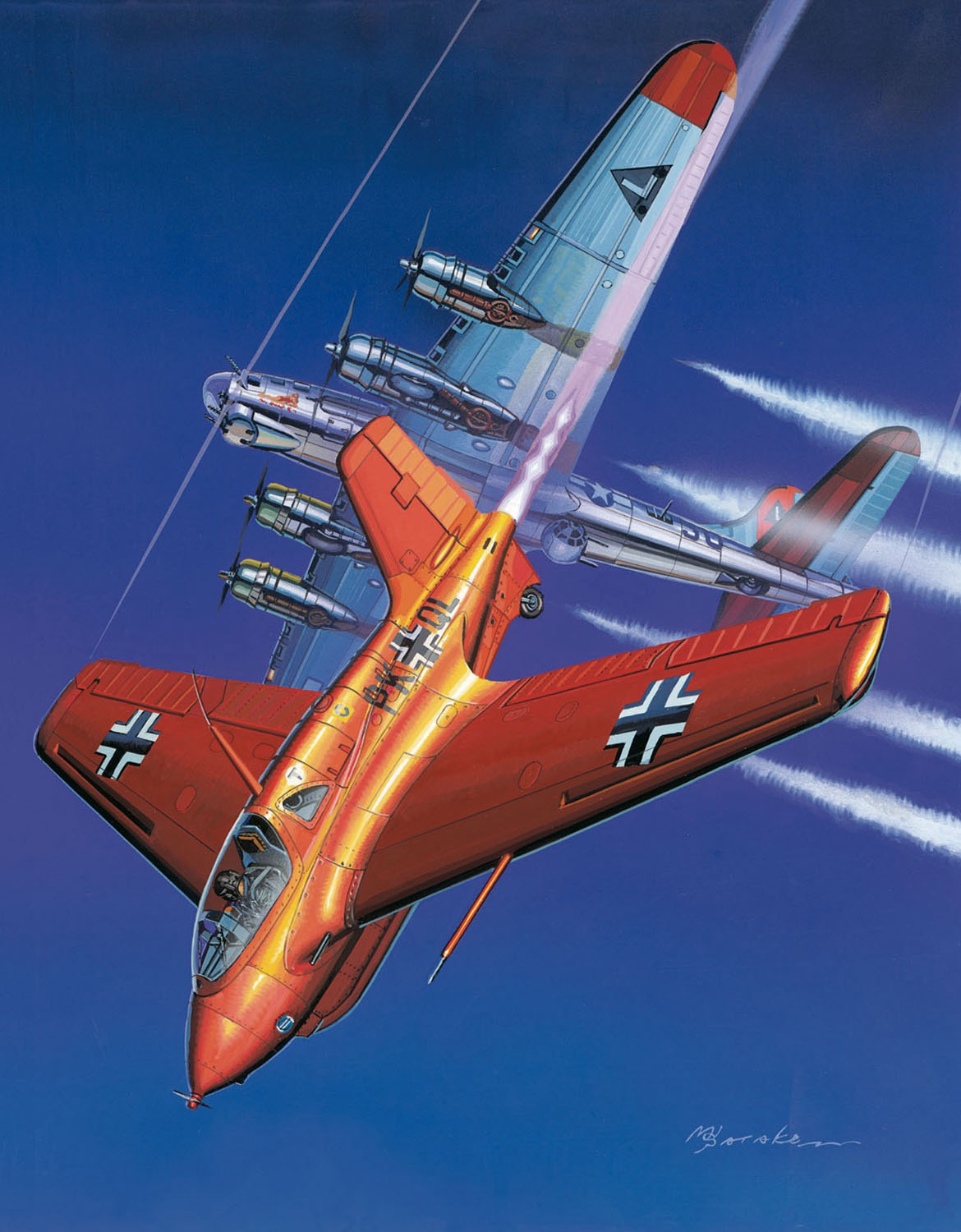 【予約する】　1/48 WW.II ドイツ軍 メッサーシュミットMe163 コメート エンジン付属