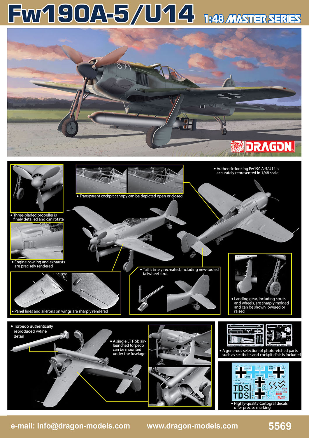 1/48 WW.II ドイツ空軍 フォッケウルフ Fw190A-5/U14 雷撃機